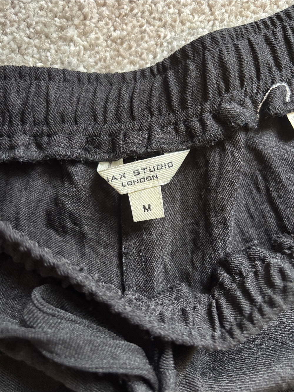 Black Wide-Leg Women's Pants - Picture 3 of 4